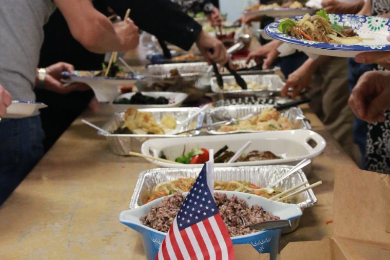 4th of July Potluck and BBQ flag